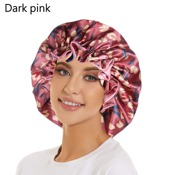 Silke Bonnets for Damer Satin Bonnet MØRK ROSA Dark pink
