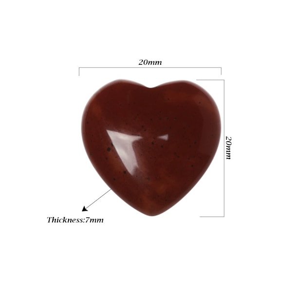 Hjerteform Krystal Chakra Healing Stone Natural Quartz