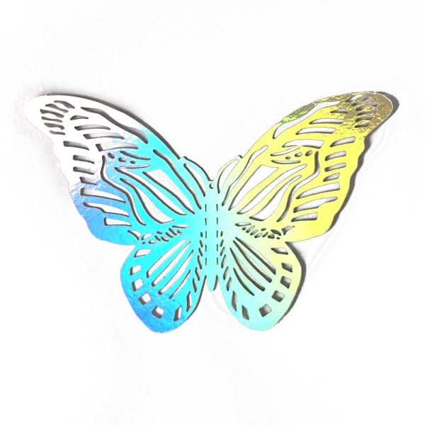 12 kpl / Set 3D Butterfly Tarrat Seinätarrat GOLD BB gold B-B