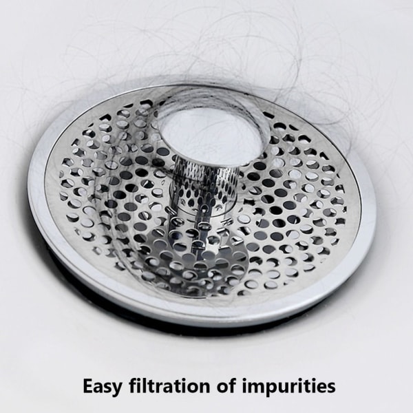 Diskbänkspropp Pop-up avloppsplugg SILVER Silver