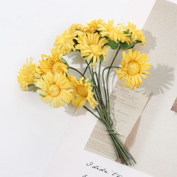 10stk Silk Gerbera Mini Daisy LILLA purple