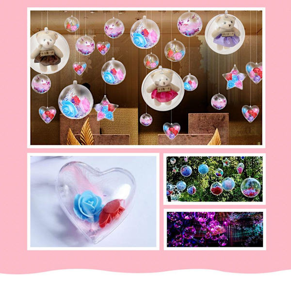 Godteriboks Emballasje Plast hjerteformet ball 10CM 10cm