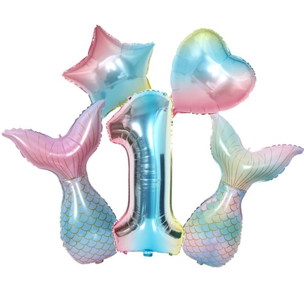 5 kpl Alumiinifolio Helium Balloon 7 7 7