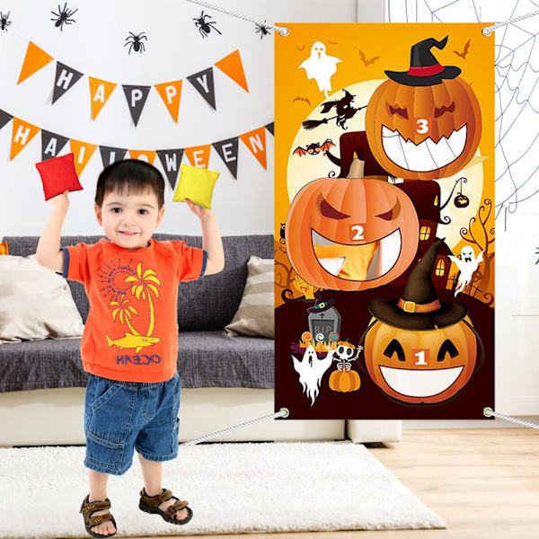 Halloween Pumpkin Throwing Game Spil Bean Bags Safe Tossing Pumpkin