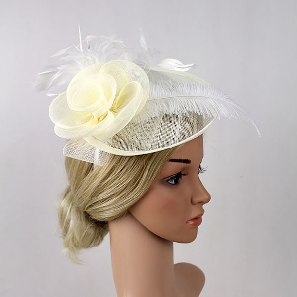 Hårklämma Feather Cap GRÅ grey