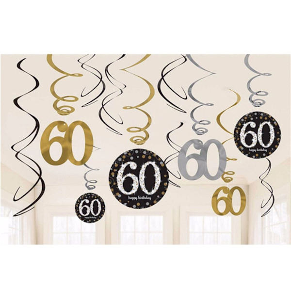 PVC Födelsedag Swirl Banner Takhängande H H