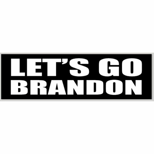 La oss gå Brandon-klistremerke A A A