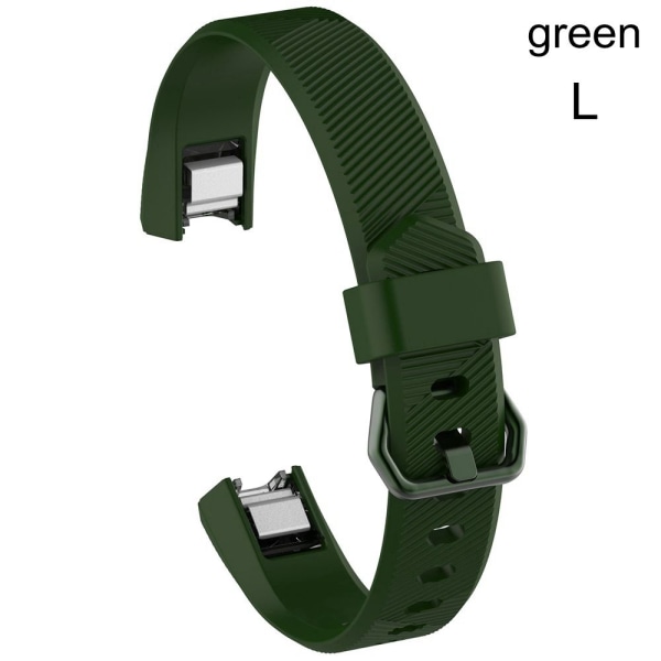 for Fitbit Alta / Alta HR Silikonklokkerem GRØNN L green L