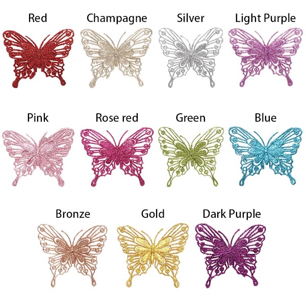 Julesommerfugl Fake Butterfly BLÅ Blue