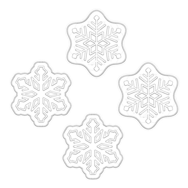 4 kpl Cookie Embosser Mold Biscuit Mold Christmas Snowflake