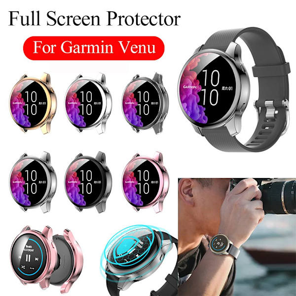 Full Cover Screen Protector TPU Watch Case 360 Protection SORT black