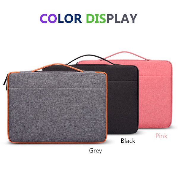 11 13 14 15,4 15,6 tommer Taske Sleeve Case Laptop GRÅ 14,1 TOMM Grey 14.1 inch