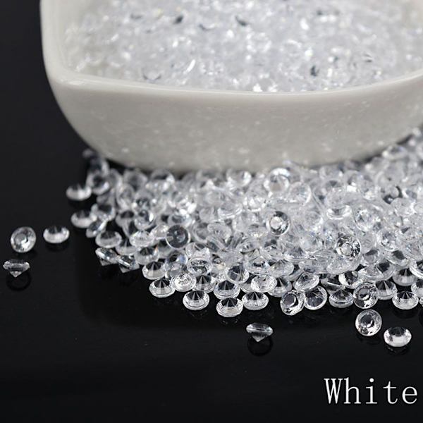 2000 stk 4,5 mm krystaller diamantbord konfetti festartikler white