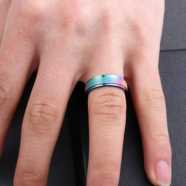 Blir mattfarge Ring Bånd Ring GULL 8 gold 8