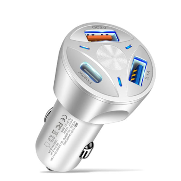 Biloplader Telefon Opladerstik HVID white