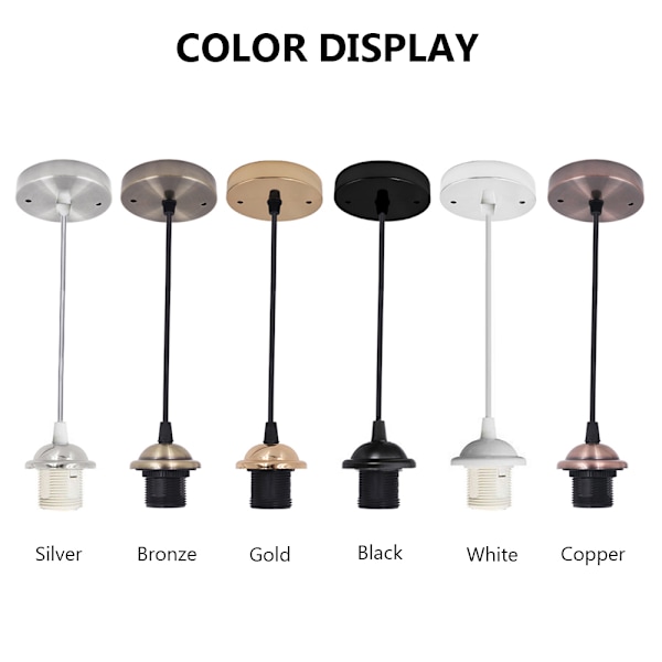 Lampfot Glödlampshållare SVART Black