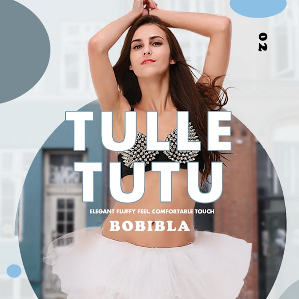 Tutu-nederdel 5-lags SORT Black