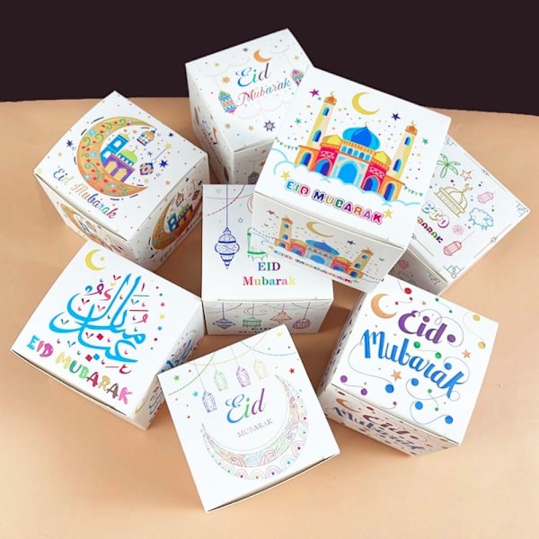 10 stk Eid Mubarak gaveæske Candy Box A A A