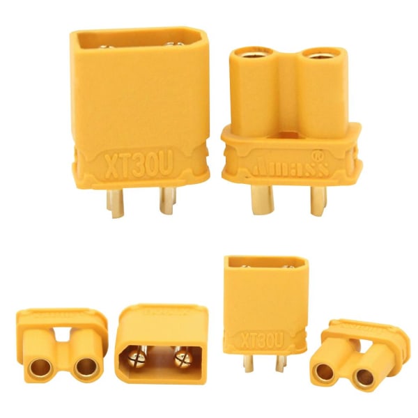 10 kpl XT30U XT30 liittimet KELTAINEN 10 kpl 10 kpl yellow 10PCS-10PCS