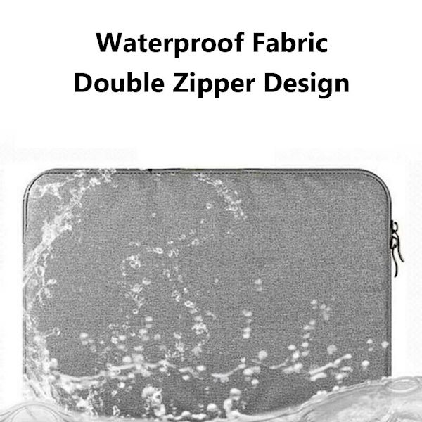 13,3 14 15,6 tommer Laptop Sleeve Case Laptop Håndtaske Notebook Light Grey 15.6 inch