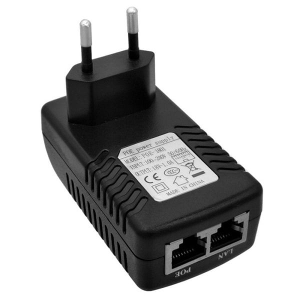 POE Injektor Strømforsyning Adapter. 24V 0,5A 24V 0.5A