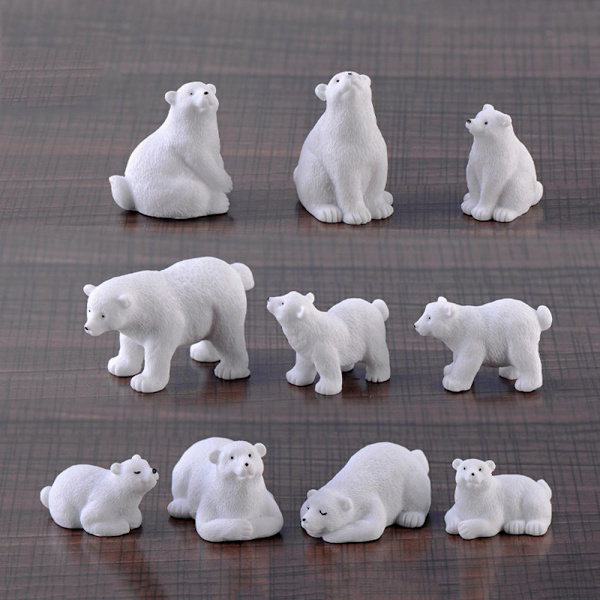 1 PC Jääkarhufiguureja Simulaatio White Bear Miniatures 5 5