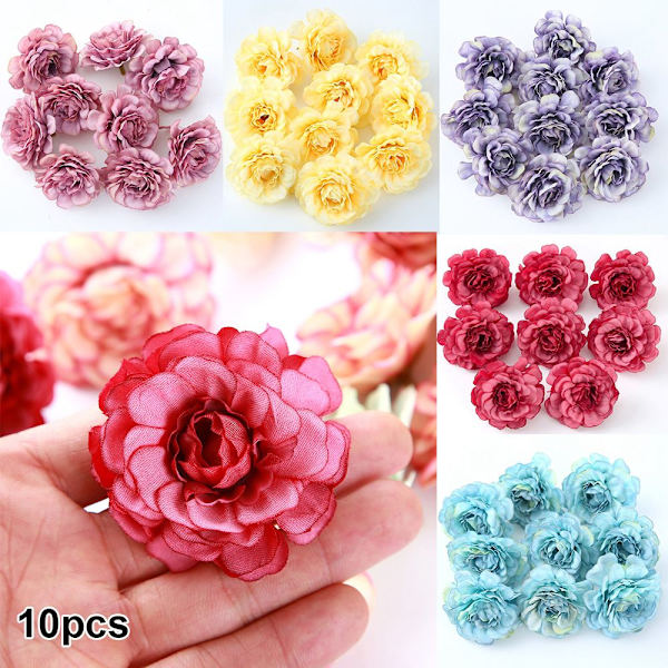 10 stk blomsterhoder kunstig peon falsk bukett 12 12