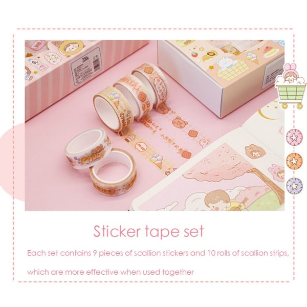 Dekorativ tape papirtape B B B