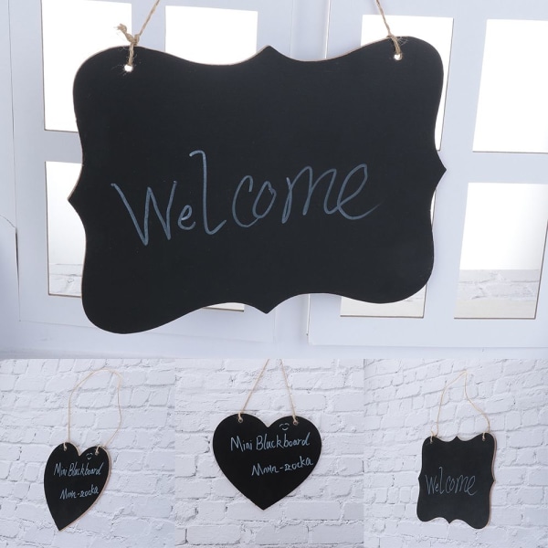 Mini-tavle Love Heart Chalkboard Beskedlabel 1 1