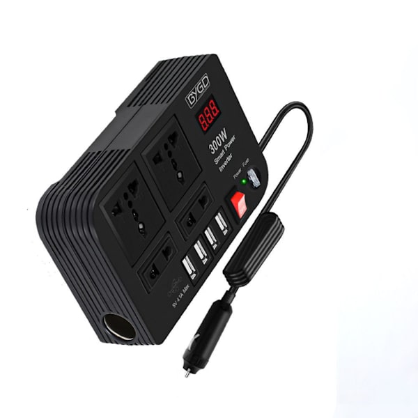 300W bilinverter DC 12V til AC 220V strømadapter