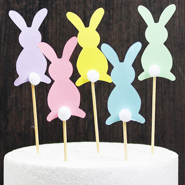 Kaninkake Topper Påskepynt BLÅ blue