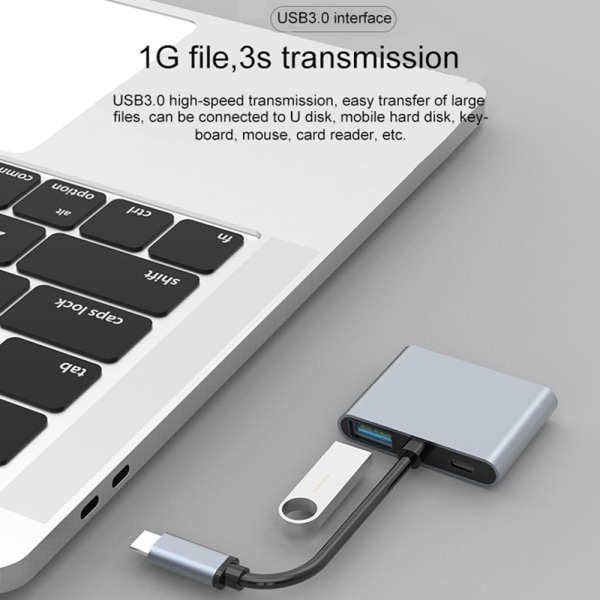 USB C Hub Type-C til dobbelt HDMI-dockingstation