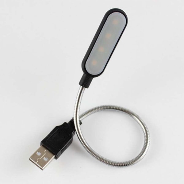Læselys USB Lampe SORT HVID LYS black White light