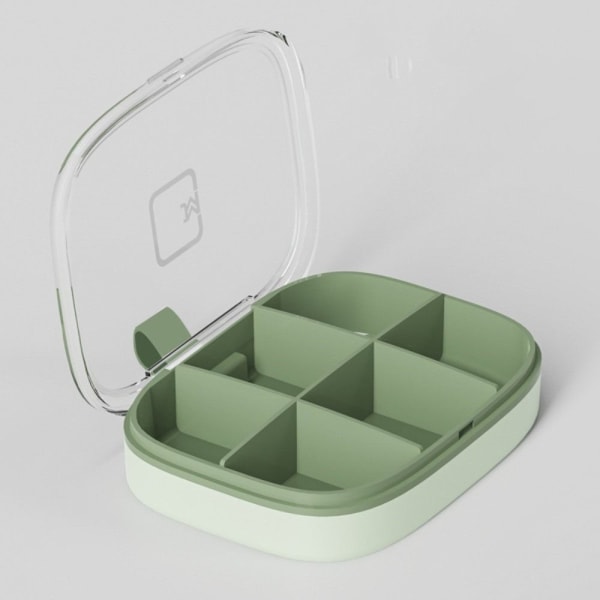 1st Pill Box Pill Case GRÖN 6 CELLER 6 CELLER green 6 cells-6 cells