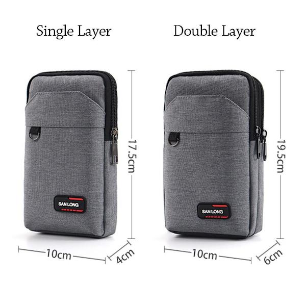 Vyötärölaukku Waist Fanny Pack TUMMANHARMAA YKSIKERROS YKSI KERROS dark grey Single Layer-Single Layer