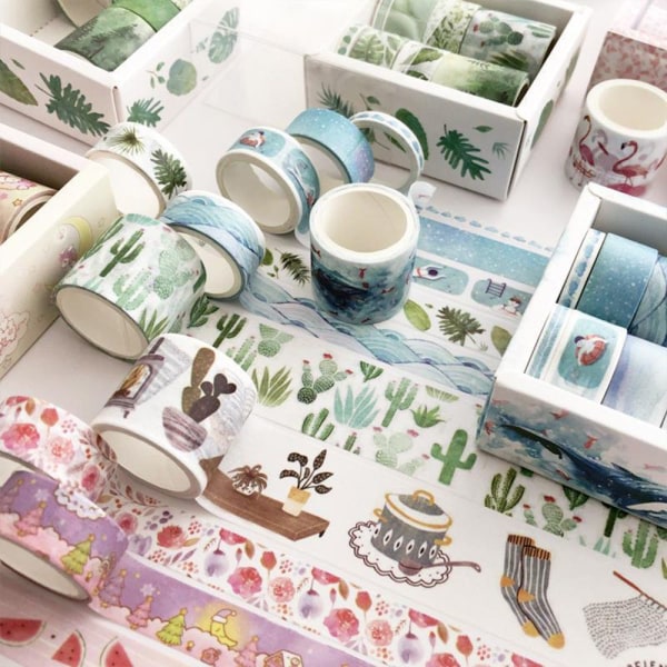 8 rullaa/ set Koristeeppi Paperiteippi DD D