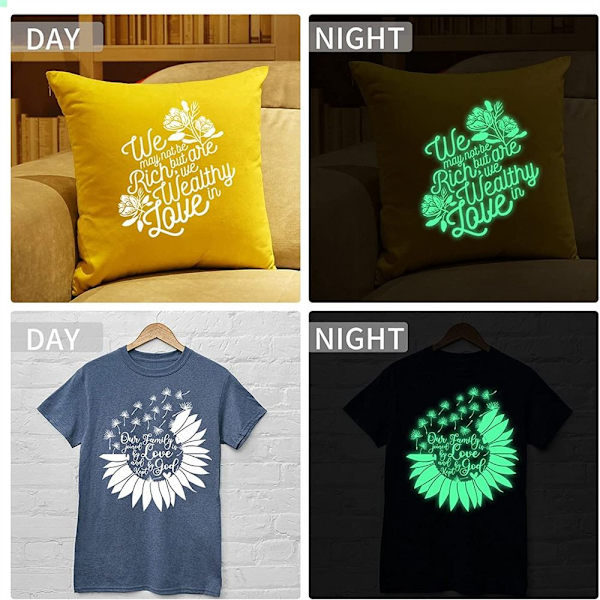 Glow in The Dark Heat Transfer Vinyl A A A