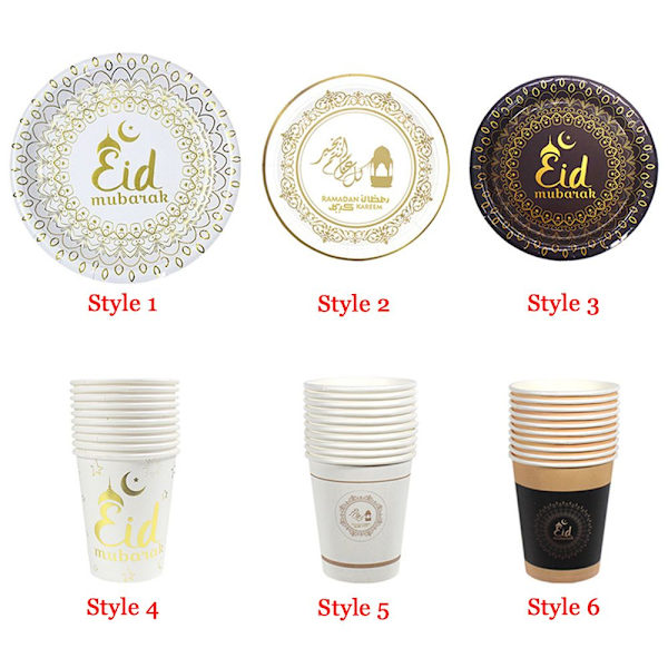 10 st engångsservis papperstallrik STIL 3 Style 3