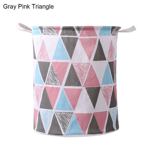 Sammenfoldelig Vasketøjskurv Home Organizer GRÅ PINK TREKANT GRÅ Gray Pink Triangle