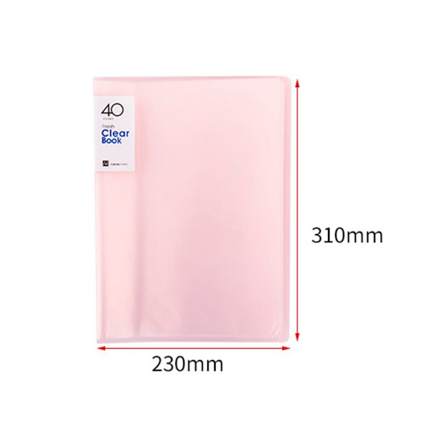 A4 Display Book Folder ROAD 20 SIVUA 20 SIVUA pink 20 pages-20 pages