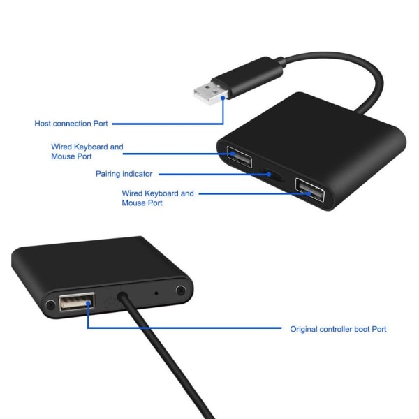 Tangentbordsadapter Musomvandlare USB -anslutning