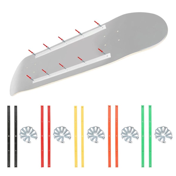 Skateboard Rails Edge Protect Strip PUNAINEN Red