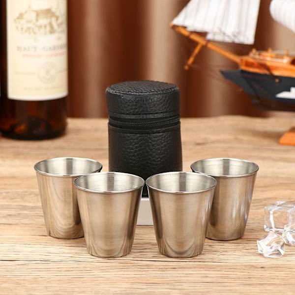 4 st Resekoppar Set Camping Cup Mugg L L