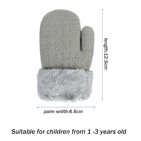 Lasten käsineet Knitting Rukkaset VAALEANHARMAA light grey