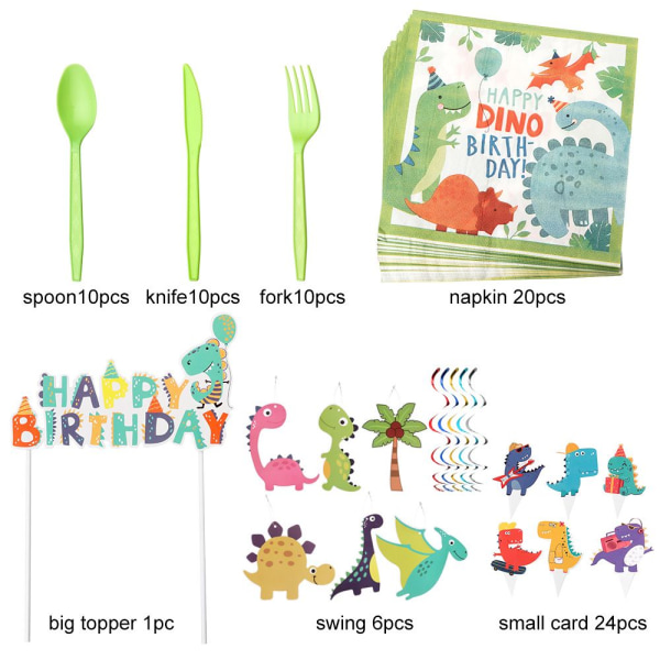 Dinosaur festdekoration Dino fødselsdagsfest dekoration SERVIET napkin 20pcs