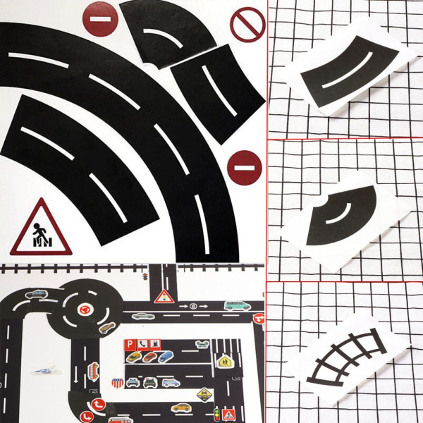 1/5 stk Railway Road Tape Trafik Sticker Study Road Signs Tool J-1Pc