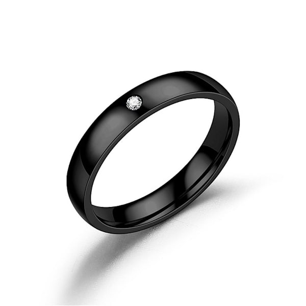 Pari Ring Minimalismi Sormukset Zircon BLACK 6 black 6
