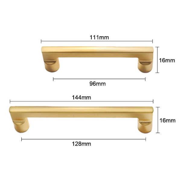 Dørgreb Skab Trækker GULD 96MM gold 96mm