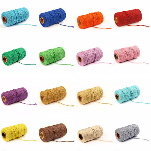 100 meter/rulle Bomuldssnore Twin Snor DIY Rope 2 2