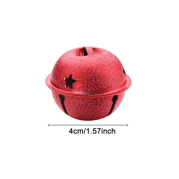 10 Stk Bright Iron Jingle Matte Bells MAT RØD MAT RØD Matte red